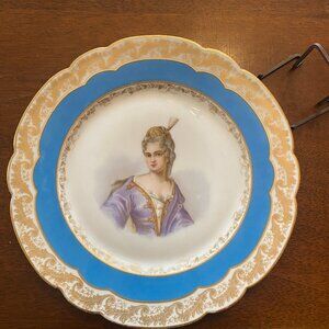 19th Century French Sevres Chateau des Tuileries Gilt Porcelain Plate